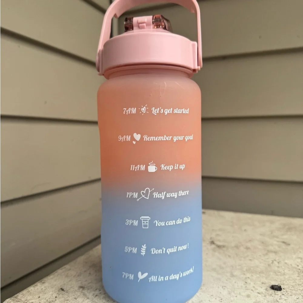 Gradient Pink and Blue Water Bottle